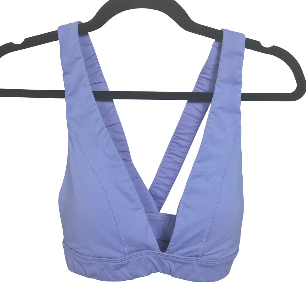 Athleta Swim Top Medium Periwinkle Purple‎ Cross Back Top Only